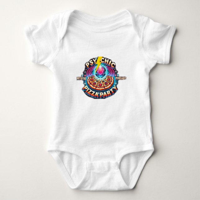 Mystic Pizza Party Podcast Baby Bodysuit (Front)