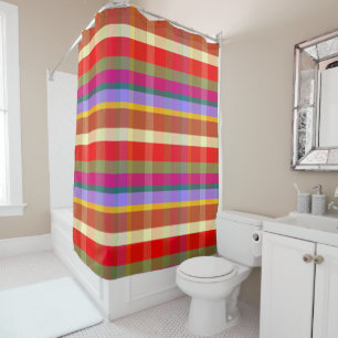 Mystic Plaid MM Shower Curtain