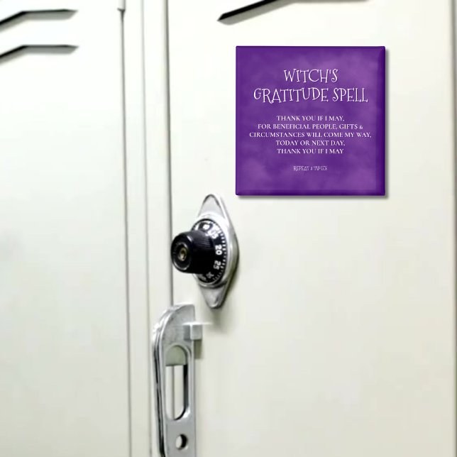 Mystic Purple Fog Witch's Gratitude Spell Magnet (Creator Uploaded)