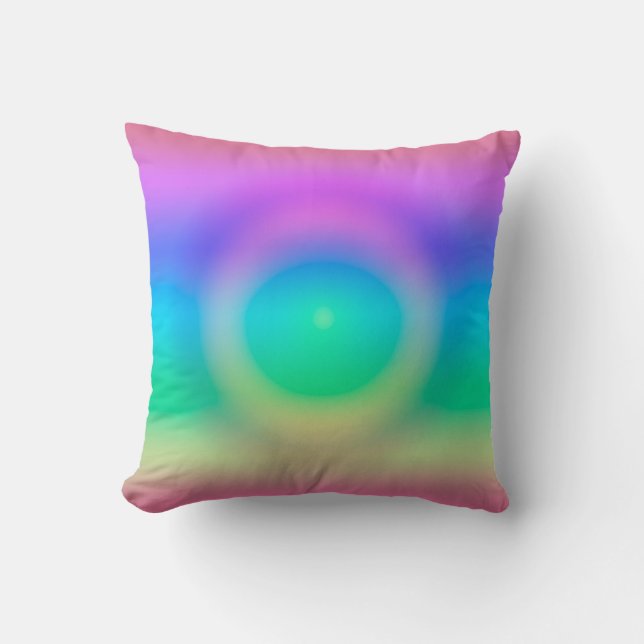 Mystic Rainbow Eye Ombre  Cushion (Front)