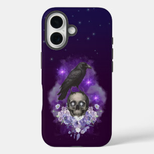 Mystic Raven and Skull – Gothic Aesthetic iPhone 16 Case
