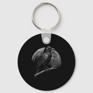 Mystic Raven Moon Dark Folklore Witchcraft Viking Key Ring