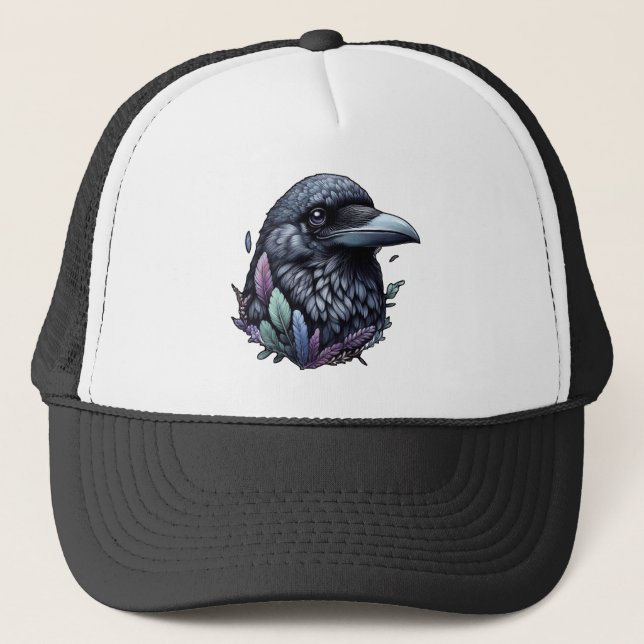 Mystic Raven Trucker Hat (Front)