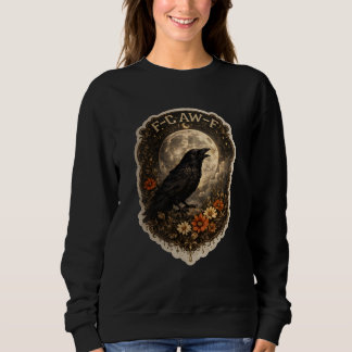 Mystic Raven Under Moon Dark Celestial Aesthetic Sweatshirt