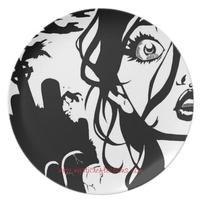 Mystic Reflections "They're Coming" CollectorPlate Plate (Front)