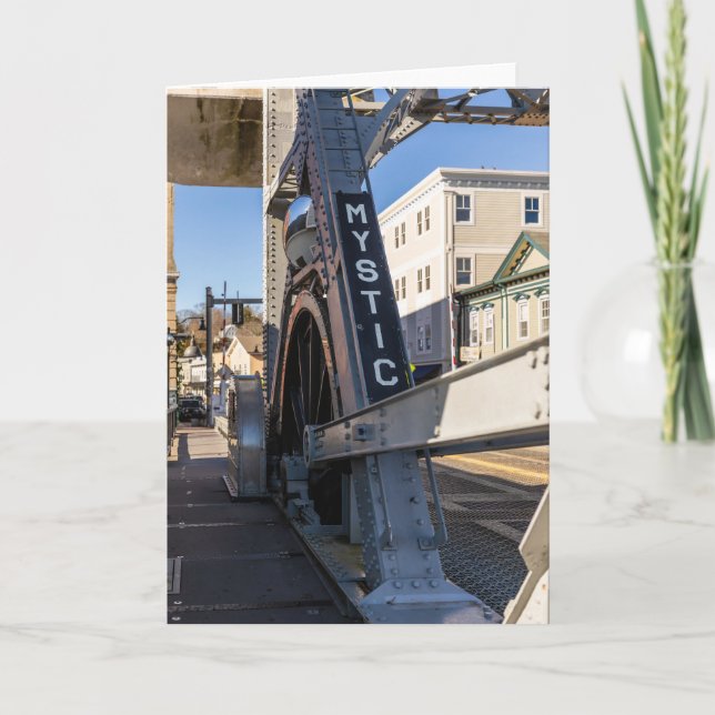 Mystic River Bascule Bridge, Connecticut Card (Front)