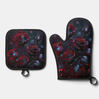 Mystic Rose Oven Mitt & Pot Holder Set