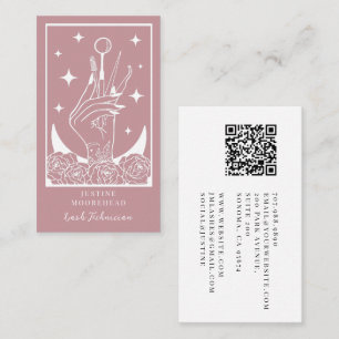 Mystic Rose Tarot Lash Artist Business Card