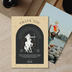 Mystic Sagittarius Zodiac Arch Thank You Card