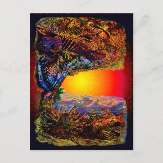Mystic Seas Shell Beach Postcard (Front)