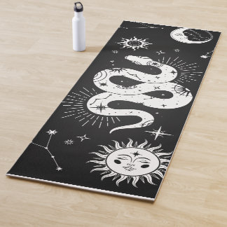 Mystic snake moon and stars yoga mat