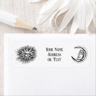 Mystic Sun and Moon Return Address Label