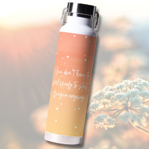 Mystic Sun Inspirational Quote Water Bottle