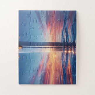 Mystic Sunset Sword Wall Art Jigsaw Puzzle
