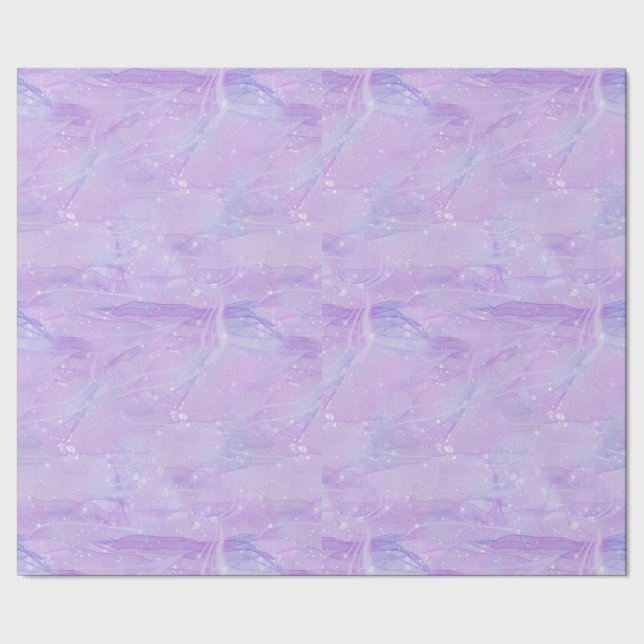Mystic Swirls, lavender watercolor Wrapping paper (Seam)