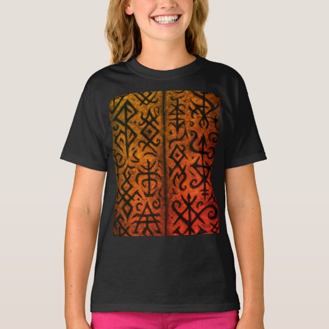 Mystic Symbols & Dark Occult T-shirt (Girls) (Front)
