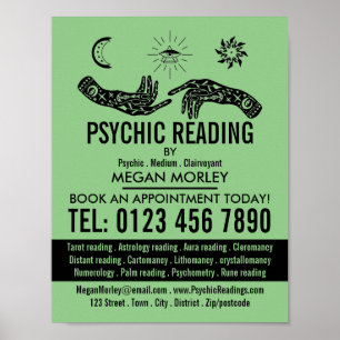 Mystic Symbols, Psychic Reading Advertising Poster