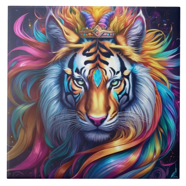 Mystic Tiger Ceramic Tile (Front)