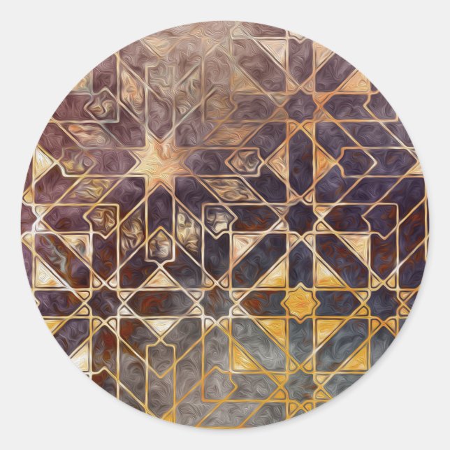 Mystic Tiles I Classic Round Sticker (Front)