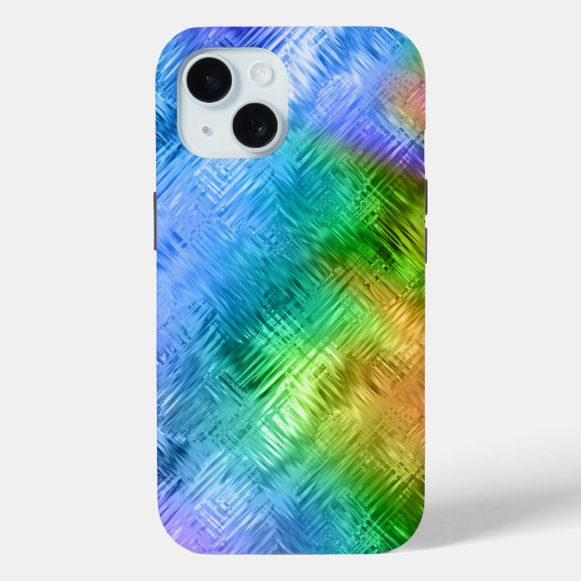Mystic Topaz Blue Glassy Texture Case-Mate iPhone Case (Back)