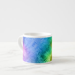 Mystic Topaz Blue Glassy Texture Espresso Cup