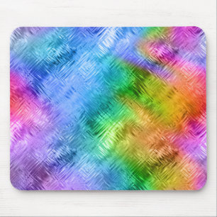 Mystic Topaz Blue Glassy Texture Mouse Pad