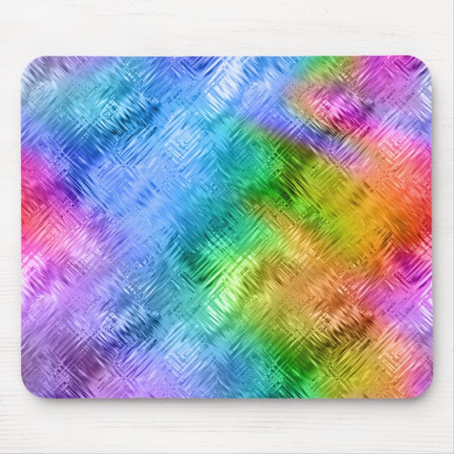 Mystic Topaz Blue Glassy Texture Mouse Pad (Front)