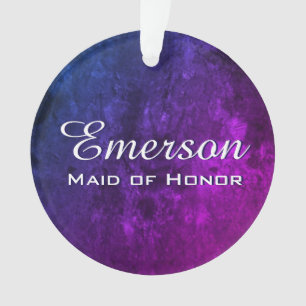 Mystic-Topaz Bridal Party   Pink Purple Blue Favou Ornament