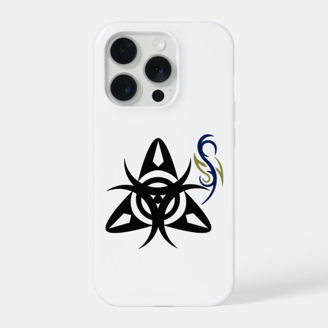 Mystic Tribal Symbol iPhone 15 Pro Case (Back)