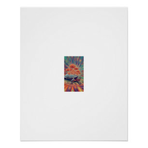 Mystic Turtle Mushroom Garden Poster