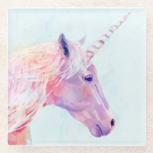 Mystic Unicorn Glass Coaster