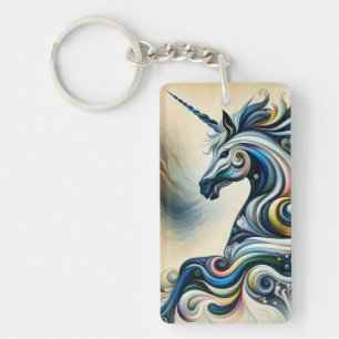 Mystic Unicorn Swirl Key Ring