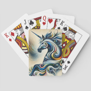 Mystic Unicorn Swirl Playing Cards