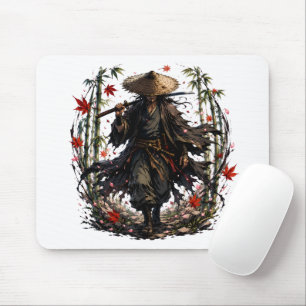 Mystic Wandering Ronin Mug Samurai Warrior in Ba Mouse Pad