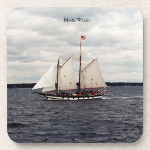 Mystic Whaler set of 6 plastic coasters
