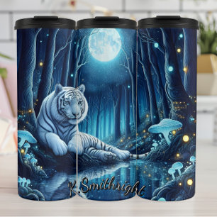 Mystic White Tiger Forest Thermal Tumbler