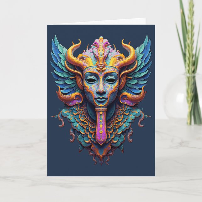 Mystic Winged Deity Thank You Card (Front)