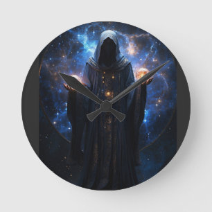 Mystic Wizard Mug - Cosmic Mage Coffee Mug - Fanta Round Clock