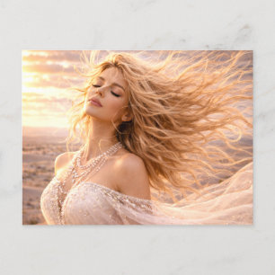 Mystic Woman Postcard - Galactic Beauty