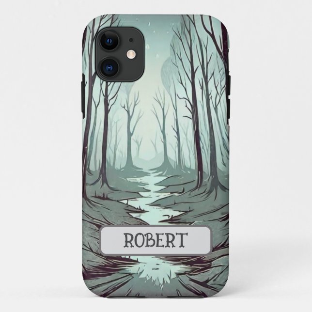 Mystic Woodland at Night Personalised Case-Mate iPhone Case (Back)