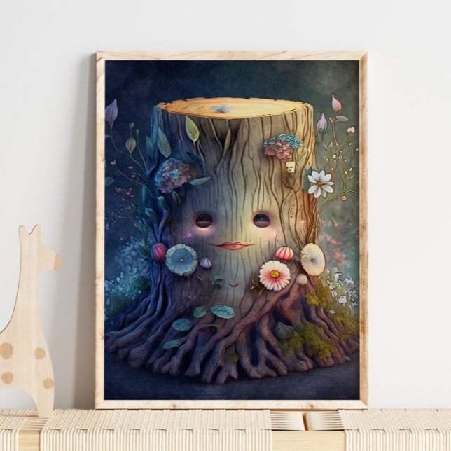 Mystic Woodland Tree Stump | Wall Print (Creator Uploaded)
