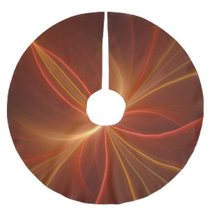 Mystical Abstract Fractal Art Modern Warm Colours Brushed Polyester Tree Skirt