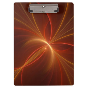 Mystical Abstract Fractal Art Modern Warm Colours Clipboard