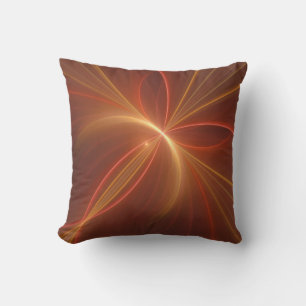 Mystical Abstract Fractal Art Modern Warm Colours Cushion