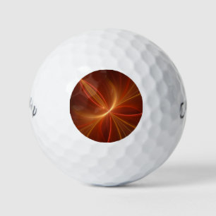 Mystical Abstract Fractal Art Modern Warm Colours Golf Balls