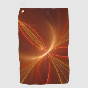 Mystical Abstract Fractal Art Modern Warm Colours Golf Towel