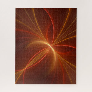 Mystical Abstract Fractal Art Modern Warm Colours Jigsaw Puzzle