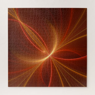 Mystical Abstract Fractal Art Modern Warm Colours Jigsaw Puzzle