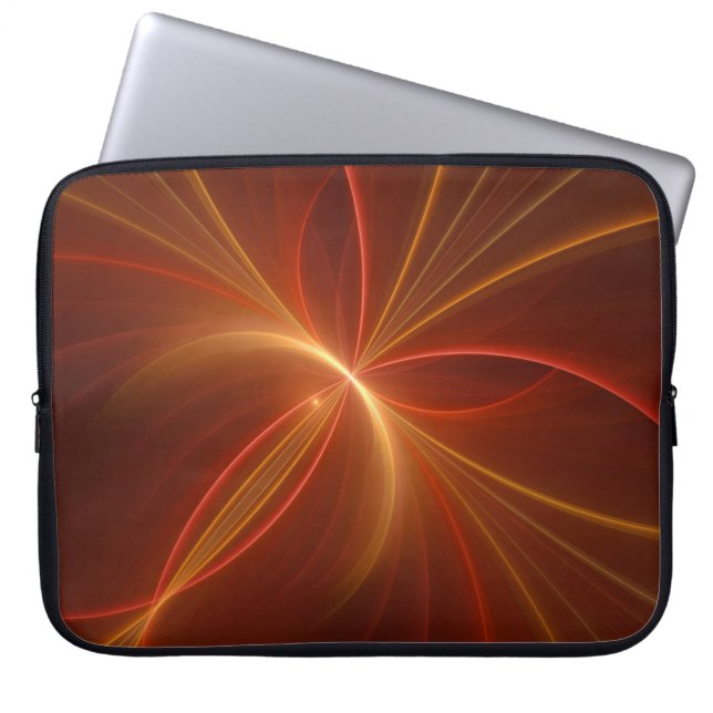 Mystical Abstract Fractal Art Modern Warm Colours Laptop Sleeve (Front)