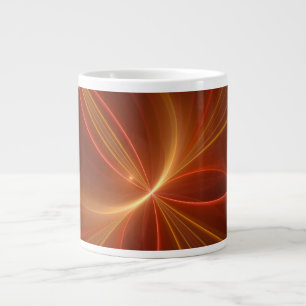 Mystical Abstract Fractal Art Modern Warm Colours Large Coffee Mug